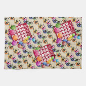 ビンゴカラフルカード キッチンタオル (横)