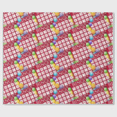 ビンゴカードおよびビンゴボール大プリント ラッピングペーパー (フラット)