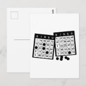 ビンゴカードチップスゲームアートイラストレーション ポストカード (正面/裏面)