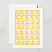 ビンゴカードマーカーゴムダッキー(アヒルちゃん)バブル ポストカード (正面/裏面)