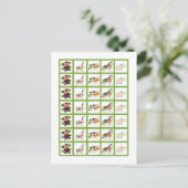 ビンゴカードマーカージャカナ紫色の動物 ポストカード (スタンド正面)