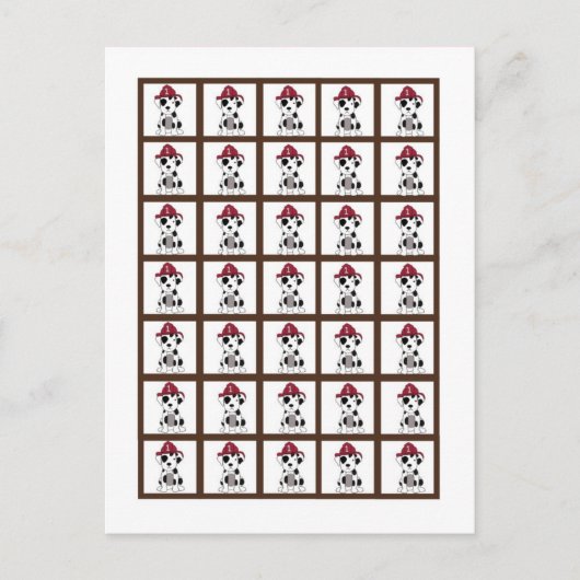 ビンゴカードマーカーノジョ火災エンジン ポストカード (正面)