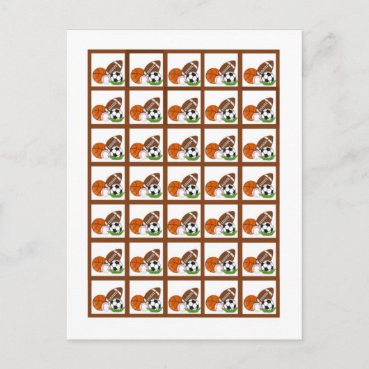 ビンゴカードマーカー全星赤 ポストカード (正面)