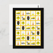 ビンゴカードマーカー建築 ポストカード (正面/裏面)