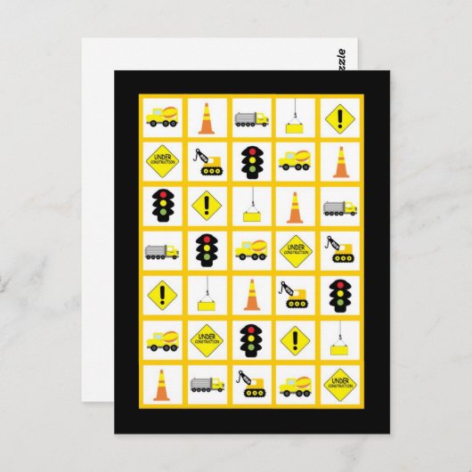 ビンゴカードマーカー建築 ポストカード (正面/裏面)