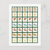 ビンゴカードマーカー熱帯雨林ジャングル動物 ポストカード (正面)