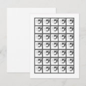 ビンゴカードマーカー甘い16シルバーホワイトパーティー インビテーションポストカード (正面/裏面)