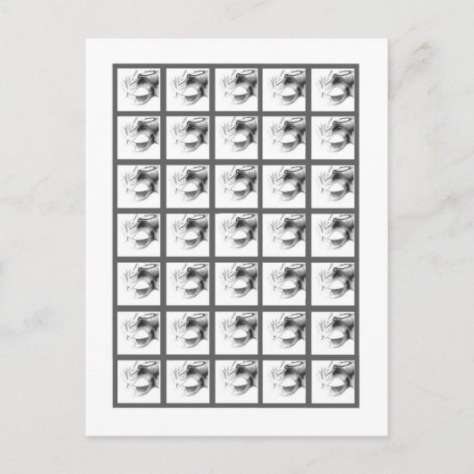 ビンゴカードマーカー甘い16シルバーホワイトパーティー インビテーションポストカード (正面)