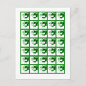 ビンゴカードマーカー甘い16緑のパーティー インビテーションポストカード (正面)