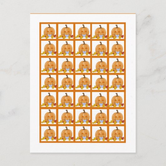 ビンゴカードマーカー オータム フォール パンプキン ベイビー ポストカード (正面)