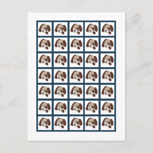 ビンゴカードマーカー リトルリーグ パピー 犬 スポーツ ポストカード (正面)