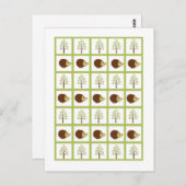 ビンゴカードマーカーWoodland Friendsおもしろい ポストカード (正面/裏面)