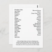 ビンゴカード誕生日パーティーの呼び出し言葉 ポストカード (正面/裏面)