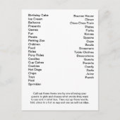 ビンゴカード誕生日パーティーの呼び出し言葉 ポストカード (正面)