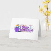 ビンゴカード-ハッピーバースデー カード (黄色い花)