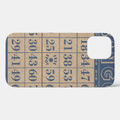 ビンゴカード |ヴィンテージブルーとタン Case-Mate iPhoneケース (裏面 (横))