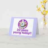 ビンゴカード-第30誕生日 カード (黄色い花)