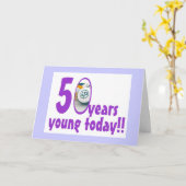 ビンゴカード-第50誕生日 カード (黄色い花)