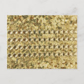 ビンゴカード – 金ゴールドのシークイン インビテーションポストカード (裏面)