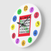 ビンゴキッチン ラージ壁時計 (傾斜)