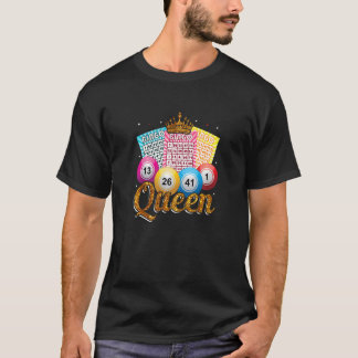 ビンゴクイーンビンゴ祖母プレーヤー女性母D Tシャツ