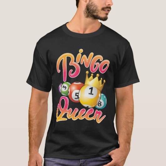 ビンゴクイーンプレイヤーの女性 Tシャツ (正面)