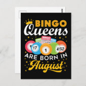 ビンゴクイーン生まれが威厳がある誕生日 ポストカード (正面/裏面)