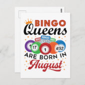 ビンゴクイーン生まれが次の場所に威厳があるある ポストカード (正面/裏面)