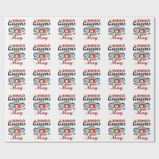 ビンゴクイーン生まれは5月 ラッピングペーパー (フラット)