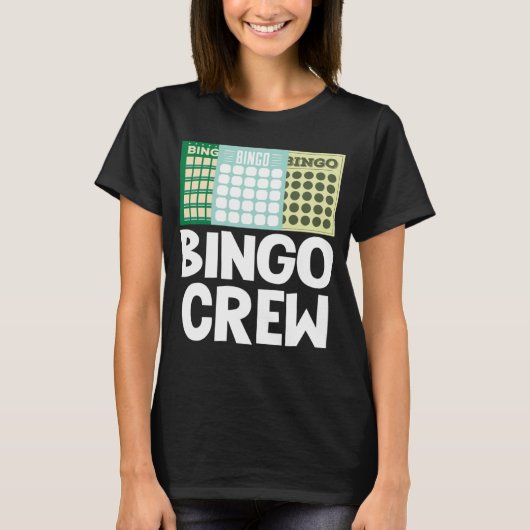 ビンゴクルービンゴカードゲーム賭博Luck Bingo Bal Tシャツ (正面)