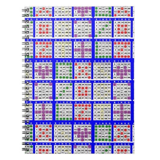 ビンゴゲームのパターン(大) ノートブック (正面)