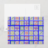 ビンゴゲームのパターン（大） ポストカード (正面/裏面)