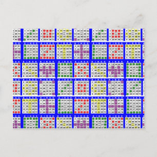 ビンゴゲームのパターン(大) ポストカード