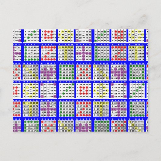 ビンゴゲームのパターン（大） ポストカード (正面)