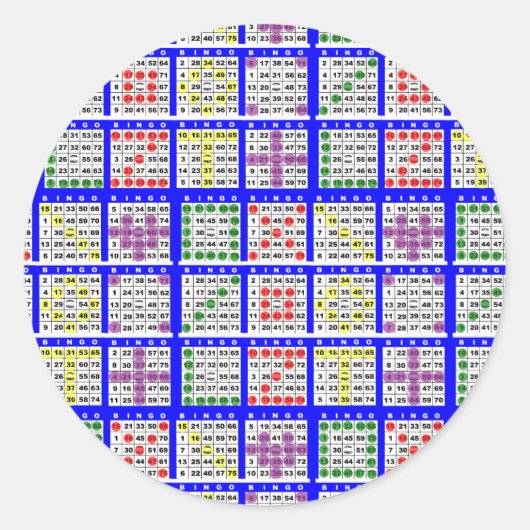 ビンゴゲームのパターン(大) ラウンドシール (正面)
