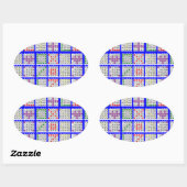 ビンゴゲームのパターン(大) 楕円形シール (シート)