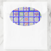 ビンゴゲームのパターン(大) 楕円形シール (バッグ)