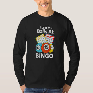 ビンゴゲームの司会者用 "ボールを失くしました" Tシャツ
