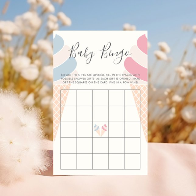 ビンゴゲームアイスクリームパステルカラージェンダーリビール (クリエイターアップロード済み)