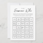 ビンゴゲームカードをゲストとして見つける 招待状 (正面)