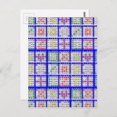 ビンゴゲームパターン（大） ポストカード (正面/裏面)