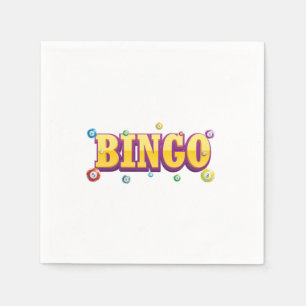 ビンゴゲームラッキープレイヤーギャンブラー賭博ギフト スタンダードカクテルナプキン