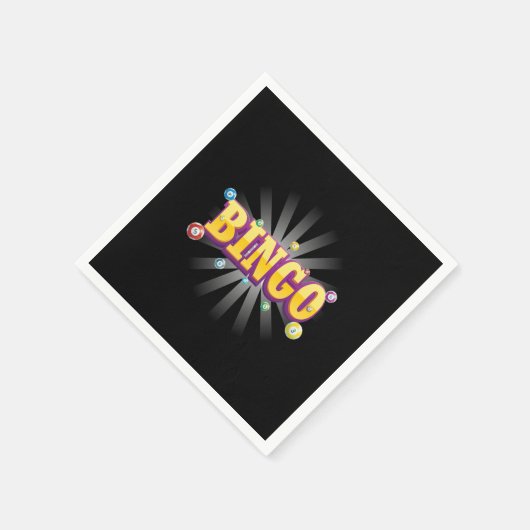 ビンゴゲームラッキープレイヤーギャンブラー賭博ギフト スタンダードカクテルナプキン (角)