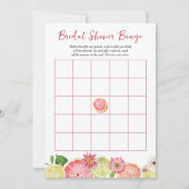 ビンゴシトラスブライダルシャワーゲームカード 招待状 (正面)