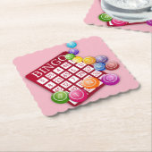 ビンゴスキャロプドエッジ紙コースター ペーパーコースター (アングル)