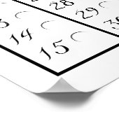 ビンゴスコアボード75 – 無重力ゲーム（1.2インチ） ポスター (角)