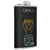 ビンゴナイトネオンラインアートパーソナライズされた フラスク (右)