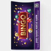 ビンゴナイトバナーPTO PTA教会バナー 横断幕 (縦)