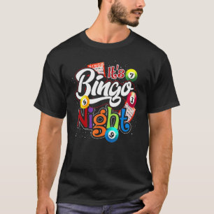ビンゴナイトビンゴプレイヤー宝くじ当選者賭博B Tシャツ