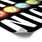 ビンゴナイトラッキーおもしろい賭博 ポスター (角)